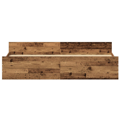 Bed Frame Old Wood 200X200 Cm Engineered Wood