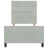 Bed Frame Light Grey 100X200 Cm Velvet