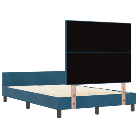 Bed Frame Dark Blue 120X200 Cm Velvet