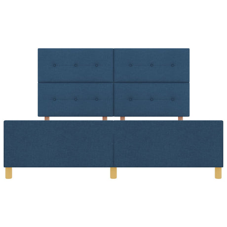 Bed Frame Blue 180X200 Cm Fabric