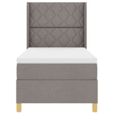 Box Spring Bed With Mattress Taupe 90X190 Cm Fabric