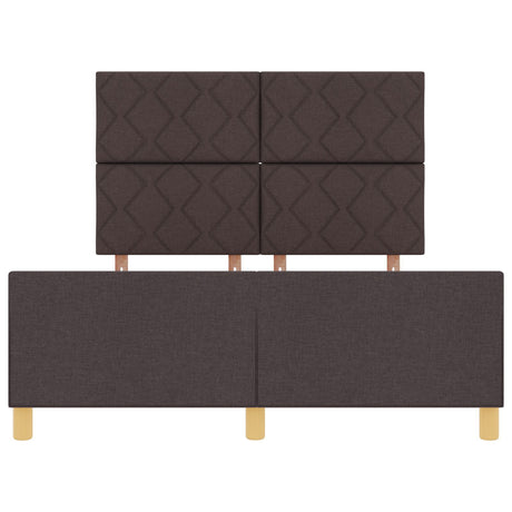 Dark Brown Fabric Bed Frame 160X200 Cm