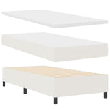 Box Spring Bed With Mattress Cream 80X200 Cm Corduroy Fabric