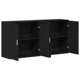 Sideboards 2 Pcs Black Oak 79X38X80 Cm Engineered Wood