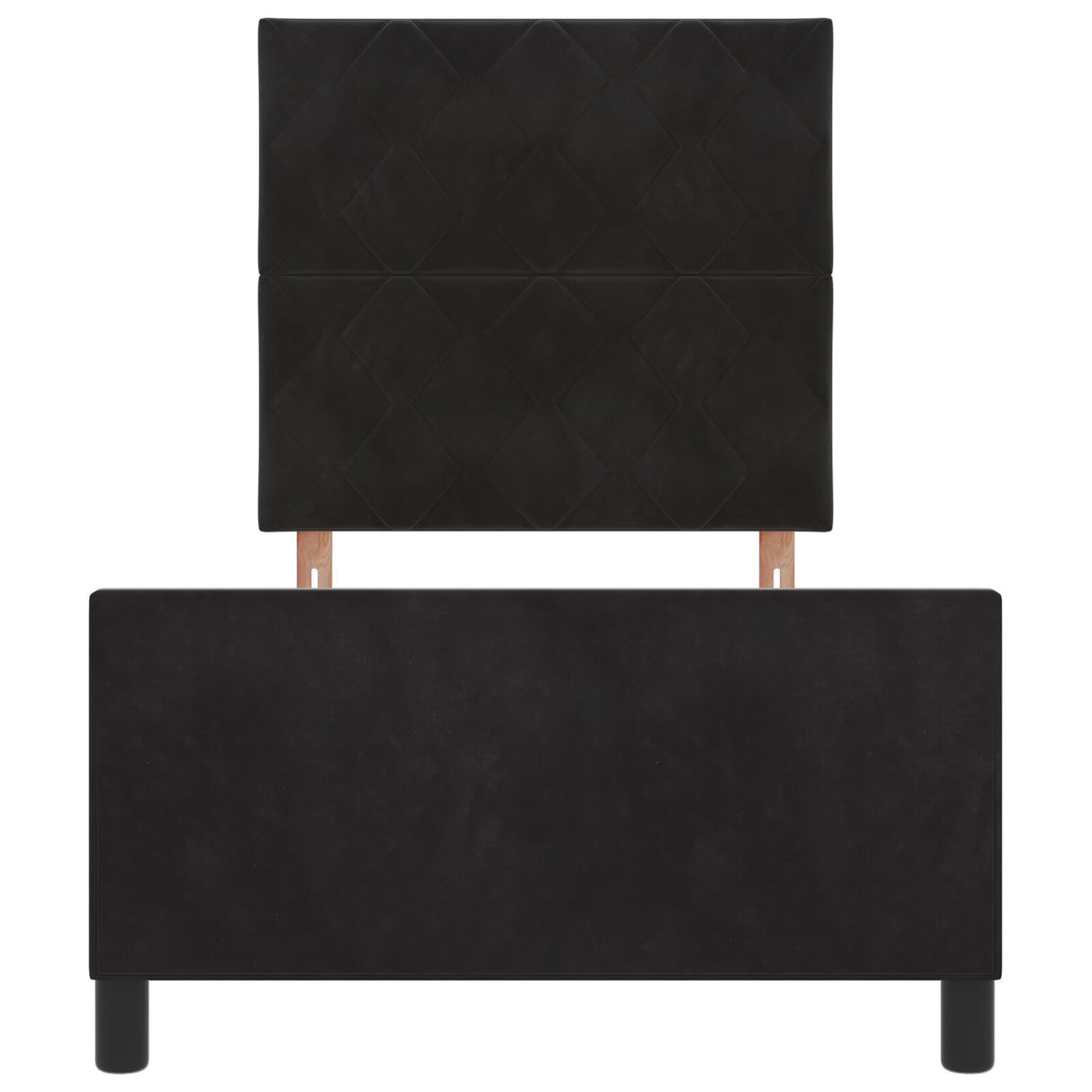Bed Frame Black 90X190 Cm Velvet