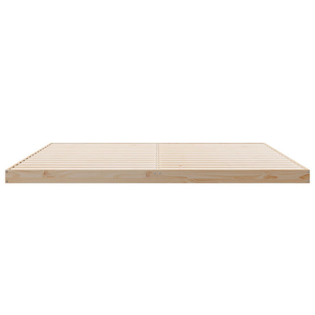 Floor Bed Frame White 200X210 Cm Solid Wood Pine