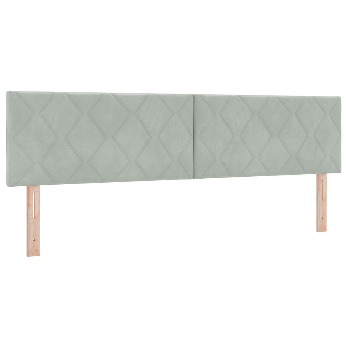 Box Spring Bed With Mattress & Led Light Grey 180X200 Cm Velvet