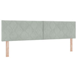 Box Spring Bed With Mattress & Led Light Grey 180X200 Cm Velvet
