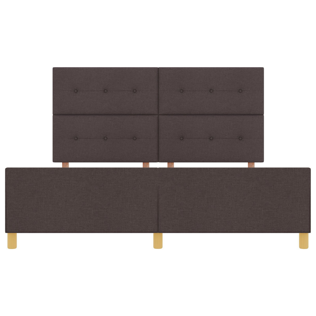 Bed Frame Dark Brown 180X200 Cm Fabric