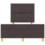 Bed Frame In Dark Brown, 120X200 Cm, Fabric