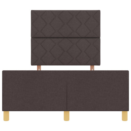 Bed Frame In Dark Brown, 120X200 Cm, Fabric