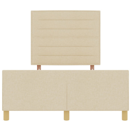 Cream Bed Frame 160X200 Cm Fabric