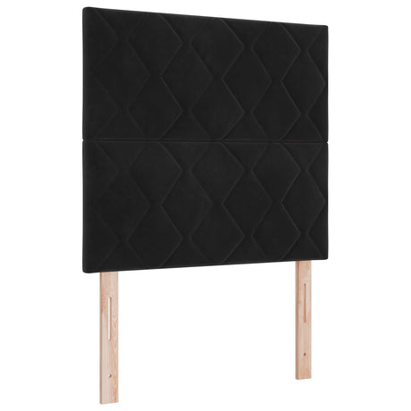 Bed Frame Black 100X200 Cm Velvet
