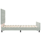 Bed Frame Light Grey 140X200 Cm Velvet