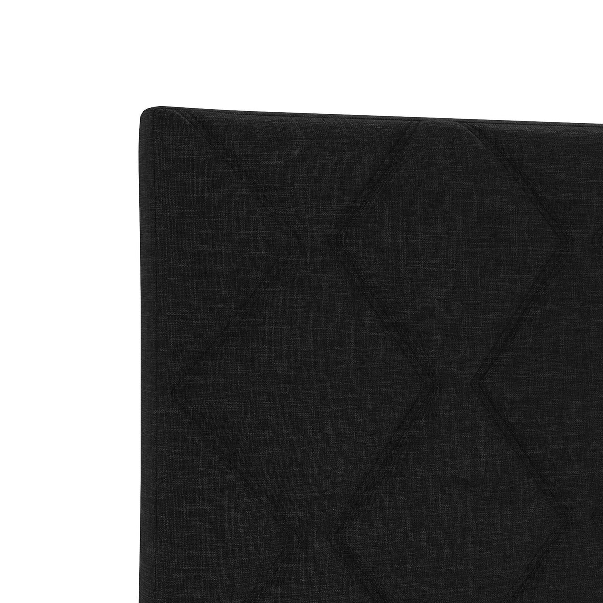 Black Fabric Bed Frame 200X200 Cm