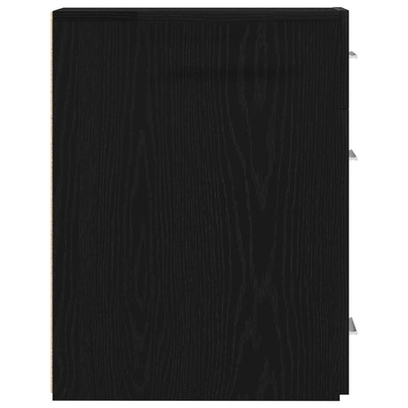 Apothecary Cabinet Black Oak 20X45.5X60 Cm Engineered Wood