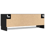 Black Oak Wardrobe - 100X32.5X35 Cm, Made From Engineered Wood