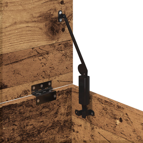 Storage Box With Lid Old Wood 100X42X46 Cm Engineered Wood