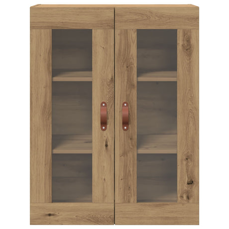 Wall-Mounted Cabinet With Glass Doors Artisan Oak 69,5X34X90 Cm