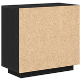 Sideboard Black Oak 80X40X75 Cm Engineered Wood