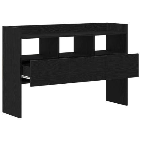 Black Oak Sideboard 105X30X70 Cm Made From Engineered Wood
