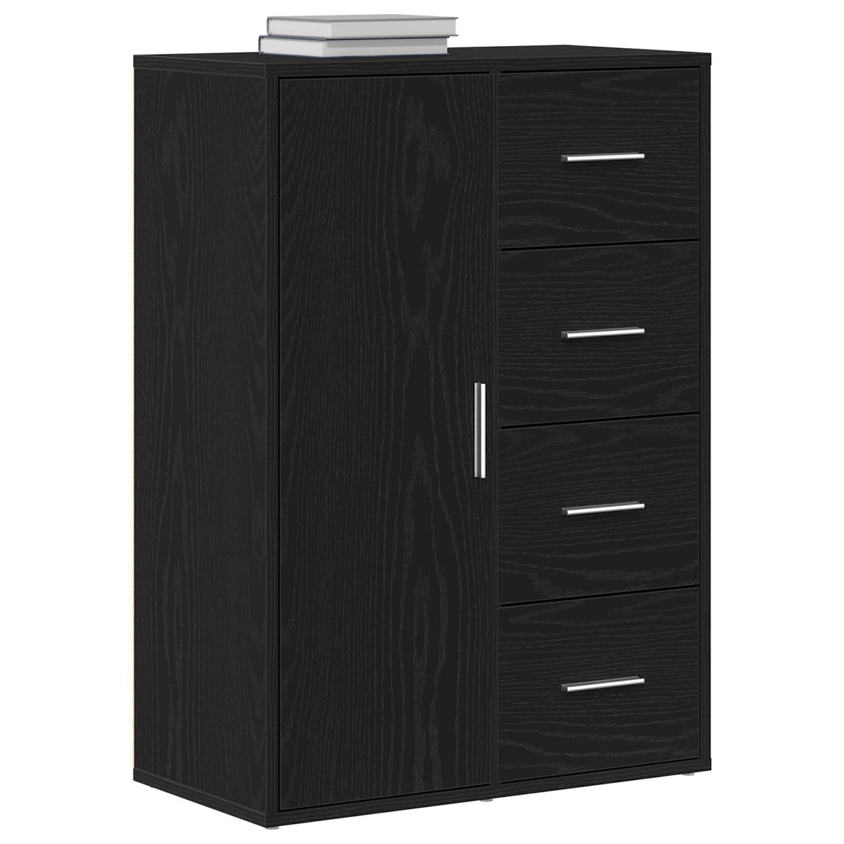 Sideboard Black Oak 60X31X84 Cm Engineered Wood