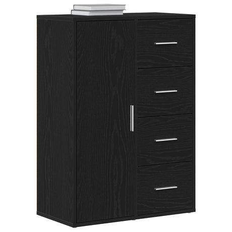 Sideboard Black Oak 60X31X84 Cm Engineered Wood