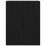 Wall Mounted Cabinet Black Oak 69,5X34X90 Cm Engineered Wood