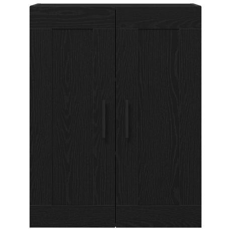Wall Mounted Cabinet Black Oak 69,5X34X90 Cm Engineered Wood