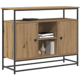 Sideboard Artisan Oak 100X35X80 Cm Engineered Wood And Steel