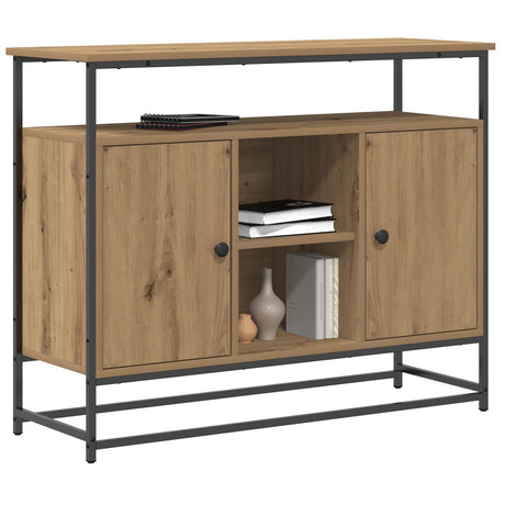 Sideboard Artisan Oak 100X35X80 Cm Engineered Wood And Steel