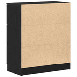 Black Oak Sideboard 60X30X70 Cm Made From Engineered Wood