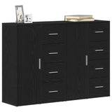 Sideboards 2 Pcs Black Oak 60X31X84 Cm Engineered Wood
