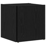 Side Table Black Oak 33X33X34,5 Cm Engineered Wood