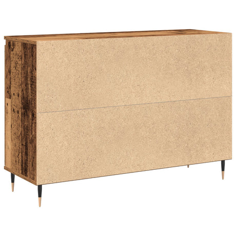 Sideboard With Doors & Drawers Old Wood 101,5X35X70 Cm