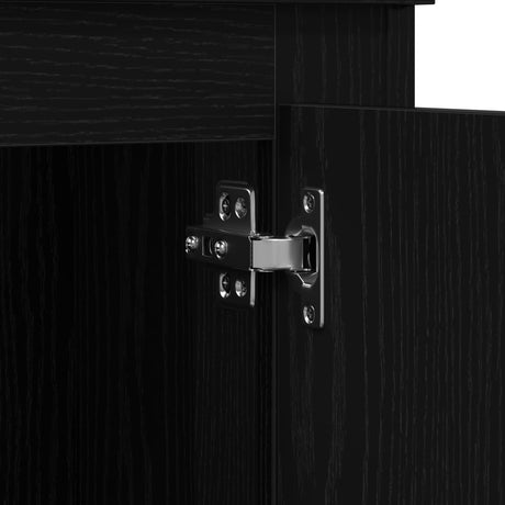 Highboard Black Oak 36X35,5X103,5 Cm Engineered Wood