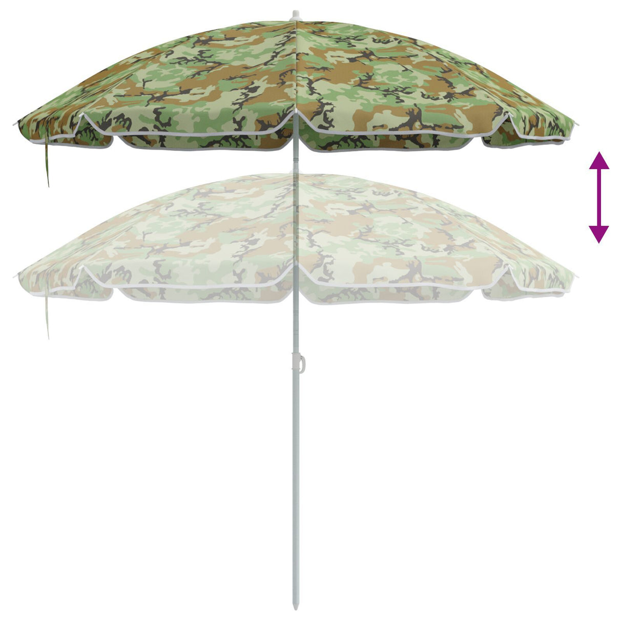 Beach Parasol With Aluminium Pole Camouflage 240 Cm