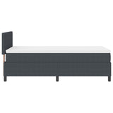 Box Spring Bed With Mattress Dark Grey 80X200 Cm Corduroy Fabric