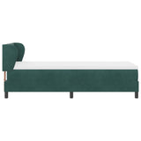 Box Spring Bed With Mattress Dark Green 80X200 Cm Velvet