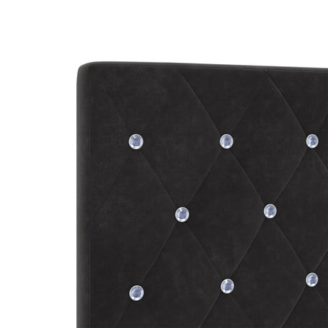 Black Bed Frame 100X200 Cm Velvet