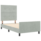 Bed Frame Light Grey 90X190 Cm Velvet