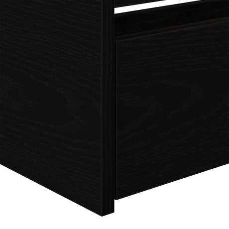 Black Oak Daybed With Drawers Black Oak Engineered Wood 90 X 200 Cm