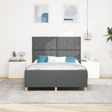 Bed Frame In Dark Grey, 140X200 Cm, Fabric
