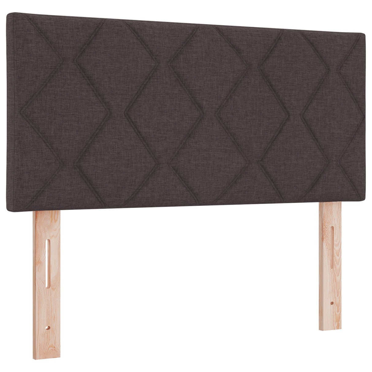 Box Spring Bed With Mattress & Led Dark Brown 120X200 Cm Fabric