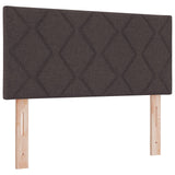 Box Spring Bed With Mattress & Led Dark Brown 120X200 Cm Fabric