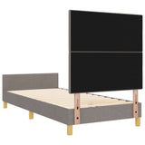 Bed Frame In Taupe - 100X200 Cm Fabric