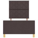 Bed Frame - Dark Brown, 90X190 Cm, Fabric