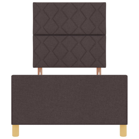 Bed Frame - Dark Brown, 90X190 Cm, Fabric