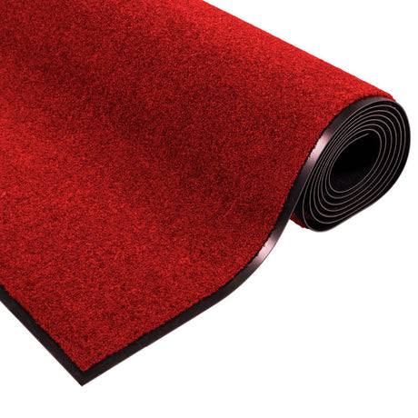 Washable Red Doormat 120X300 Cm