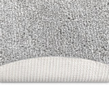 Shaggy Rug With Latex Backing Grey Ø90 Cm